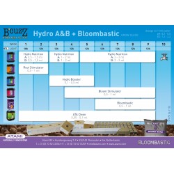 Tabla de Cultivo B´cuzz Hydro A&B + Bloombastic